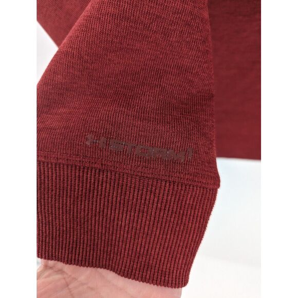 Under Armour Storm Loose Cold Gear Men's Dark Red 1/4 Pullover Sweater, XL - Picture 3 of 9